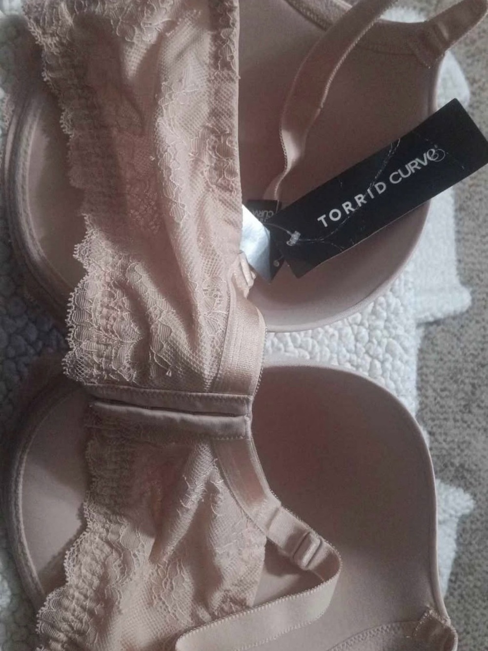 Torrid Curve Lace-Trim Nude T-Shirt Bra